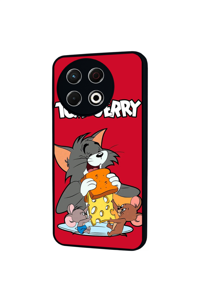 Tecno Spark 30 Pro Uyumlu Tom And Jerry Tasarımlı Glossy Premium Kılıf