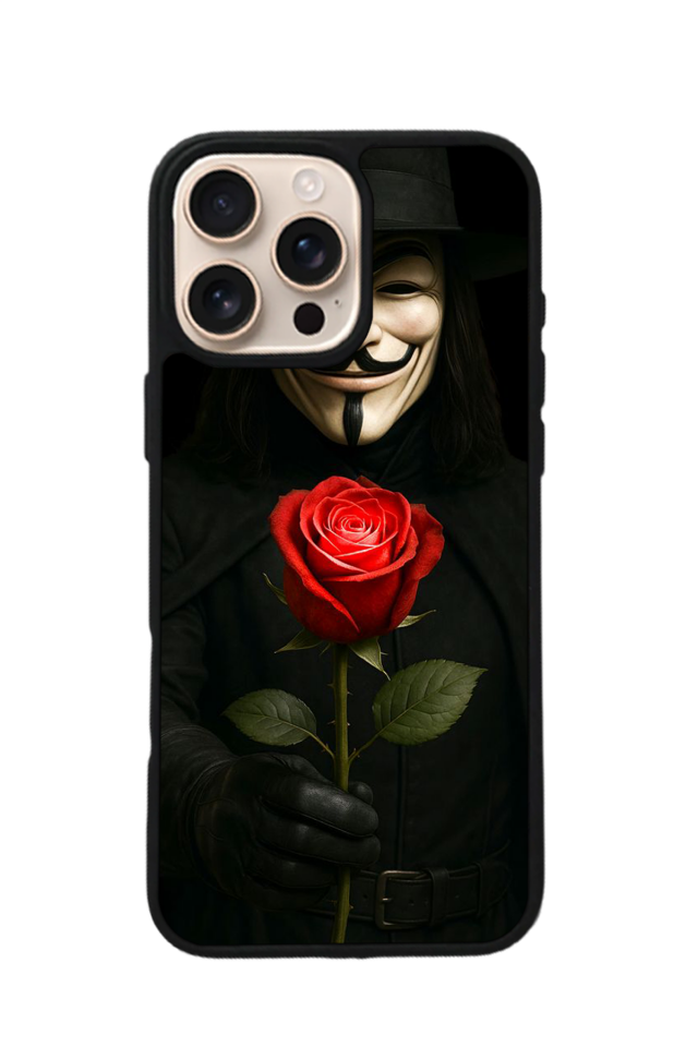 iPhone 16 Pro Max Uyumlu Vendetta Tasarımlı Glossy Premium Kılıf