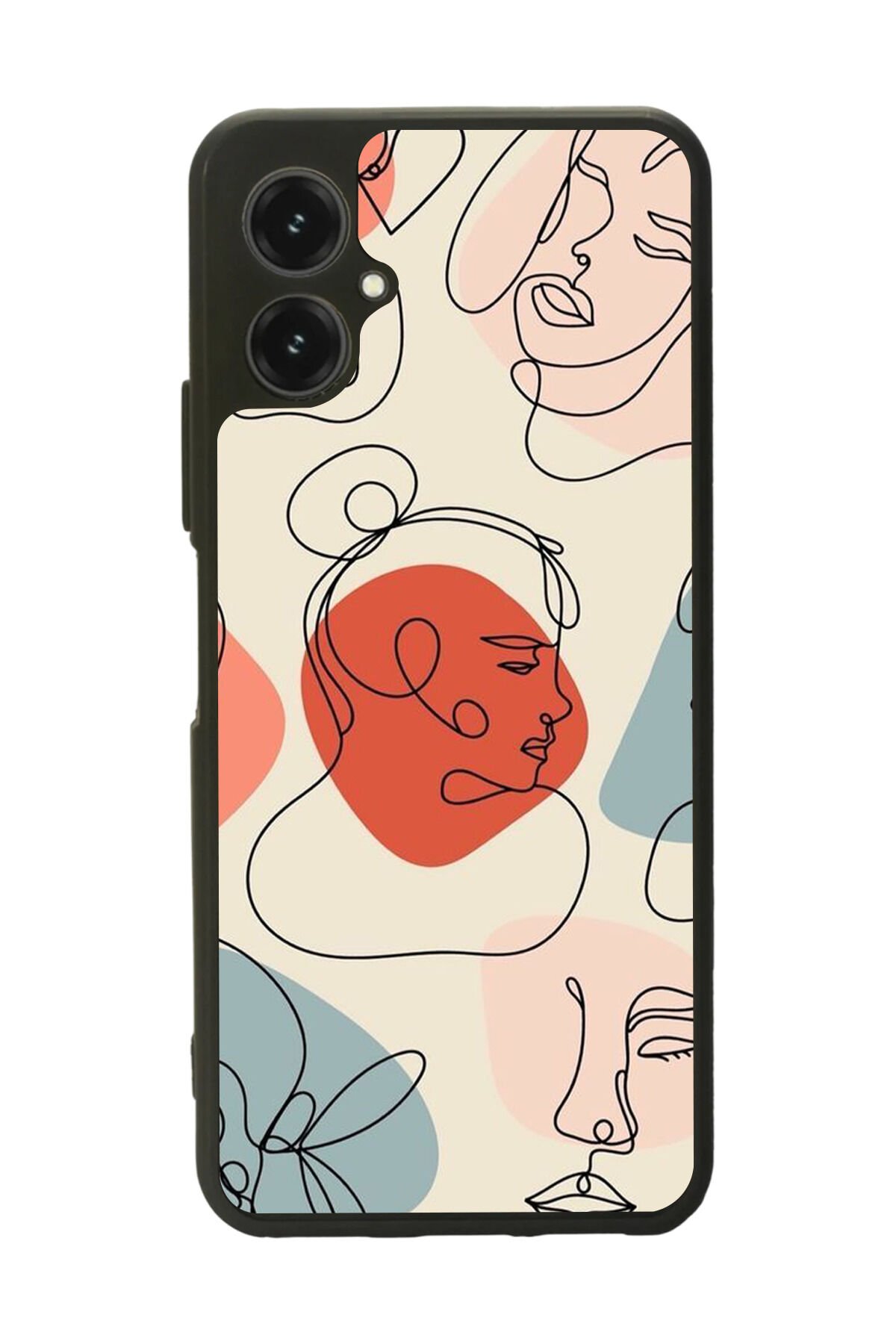 Omix X5 Uyumlu Line Art Tasarımlı Glossy Premium Kılıf