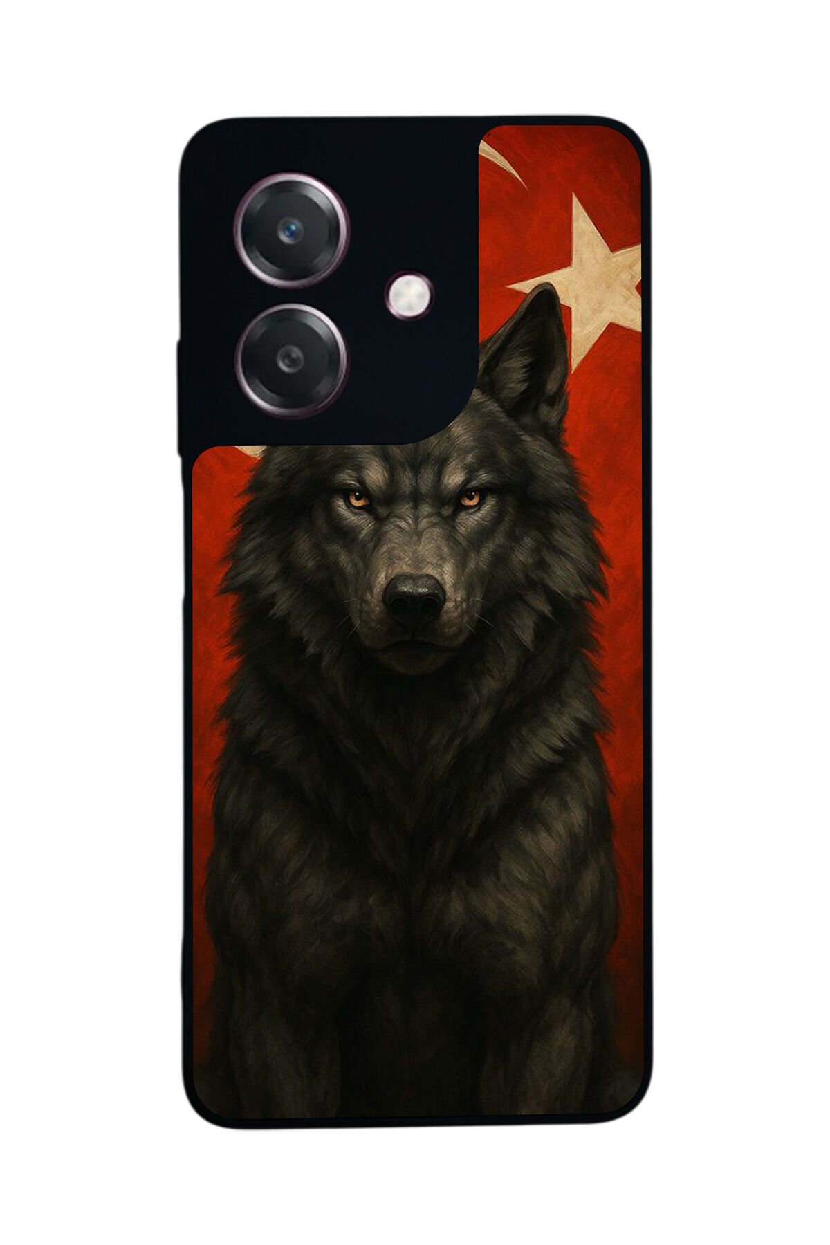 Oppo A3 5G Uyumlu Bozkurt Tasarımlı Glossy Premium Kılıf