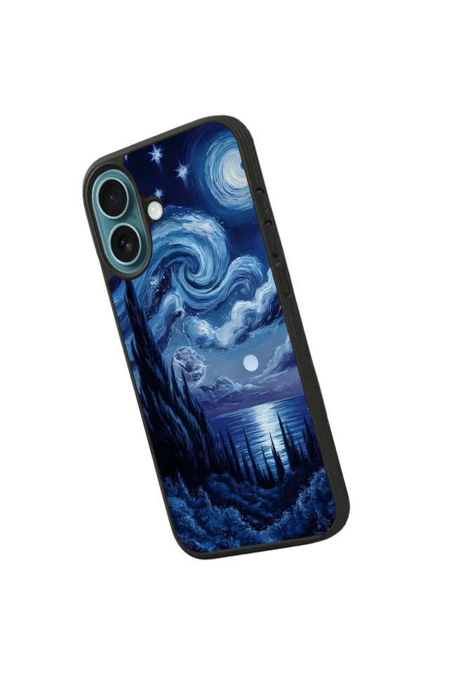 iPhone 16 Uyumlu Ay Tasarımlı Glossy Premium Kılıf