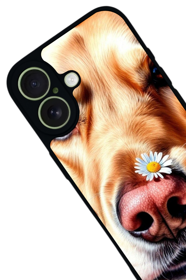 iPhone 17 Uyumlu Golden Kopek Tasarımlı Glossy Premium Kılıf