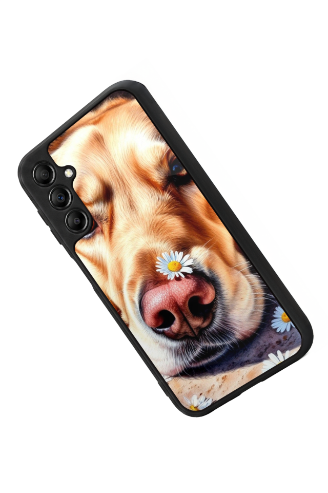 Samsung Galaxy A14 Uyumlu Golden Kopek Tasarımlı Glossy Premium Kılıf