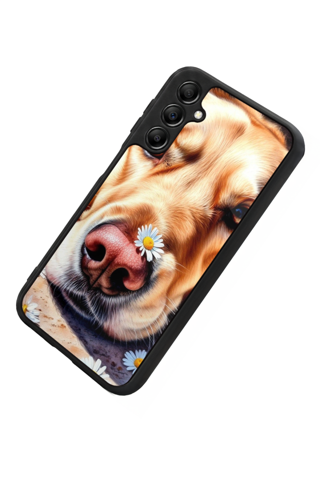 Samsung Galaxy A14 Uyumlu Golden Kopek Tasarımlı Glossy Premium Kılıf