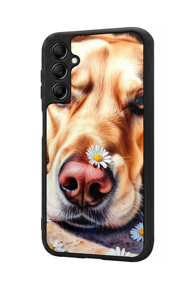 Samsung Galaxy A14 Uyumlu Golden Kopek Tasarımlı Glossy Premium Kılıf