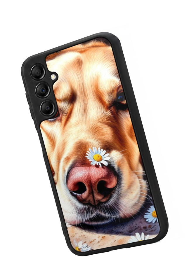 Samsung Galaxy A14 Uyumlu Golden Kopek Tasarımlı Glossy Premium Kılıf