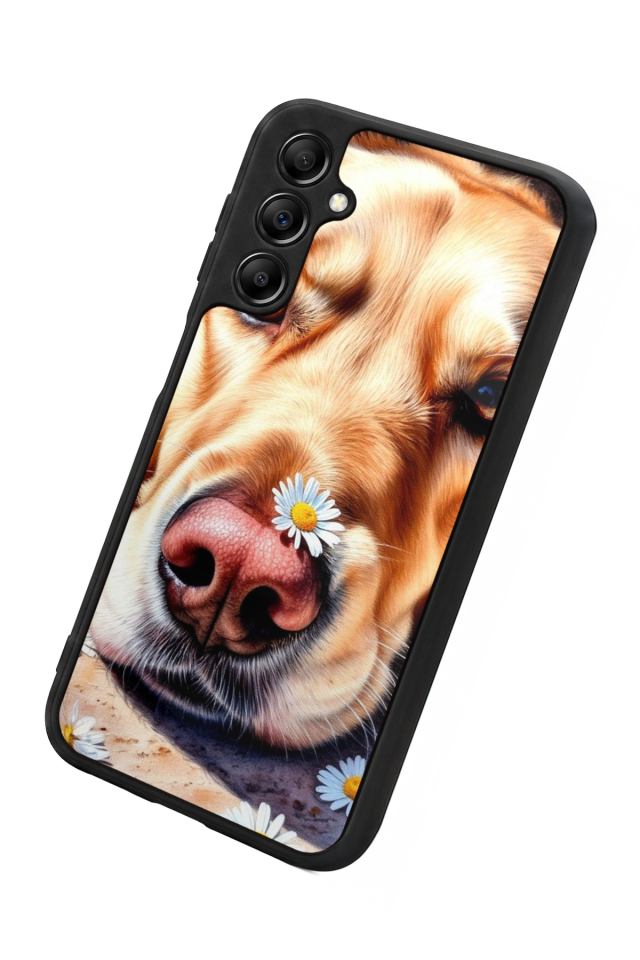 Samsung Galaxy A14 Uyumlu Golden Kopek Tasarımlı Glossy Premium Kılıf