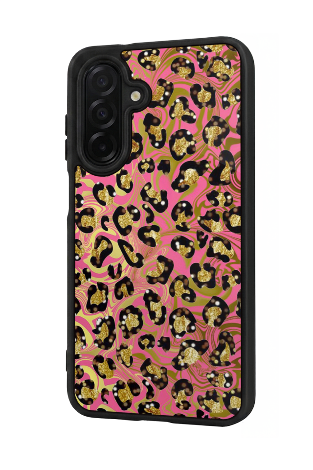 Samsung Galaxy A56 Uyumlu Hologram Leopar Tasarımlı Glossy Premium Kılıf