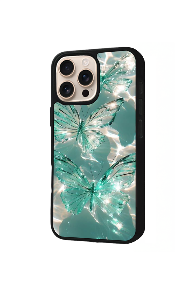 iPhone 14 Pro Max Uyumlu Kelebek Tasarımlı Glossy Premium Kılıf
