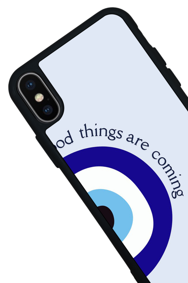iPhone XS Max Uyumlu Nazar Tasarımlı Glossy Premium Kılıf