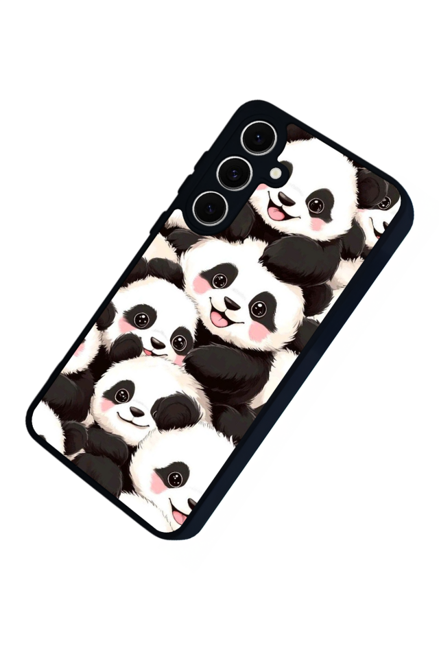 Samsung Galaxy A16 Uyumlu Panda Tasarımlı Glossy Premium Kılıf