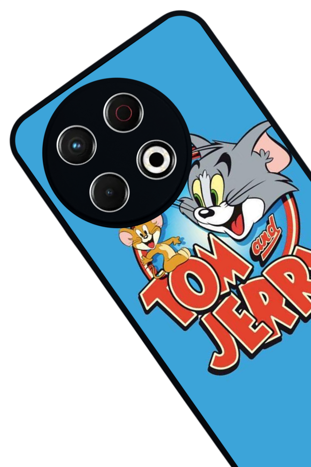 Tecno Spark 30 Pro Uyumlu Tom And Jerry Tasarımlı Glossy Premium Kılıf