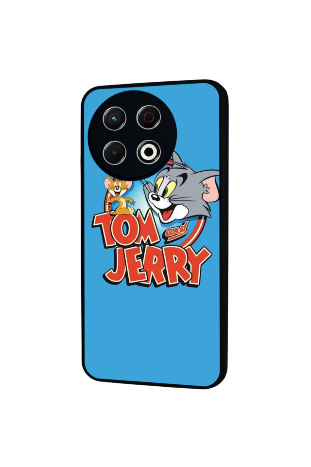Tecno Spark 30 Pro Uyumlu Tom And Jerry Tasarımlı Glossy Premium Kılıf