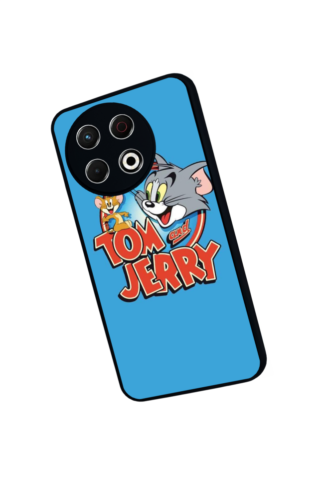 Tecno Spark 30 Pro Uyumlu Tom And Jerry Tasarımlı Glossy Premium Kılıf