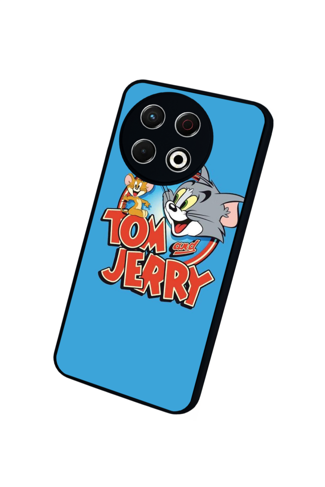 Tecno Spark 30 Pro Uyumlu Tom And Jerry Tasarımlı Glossy Premium Kılıf