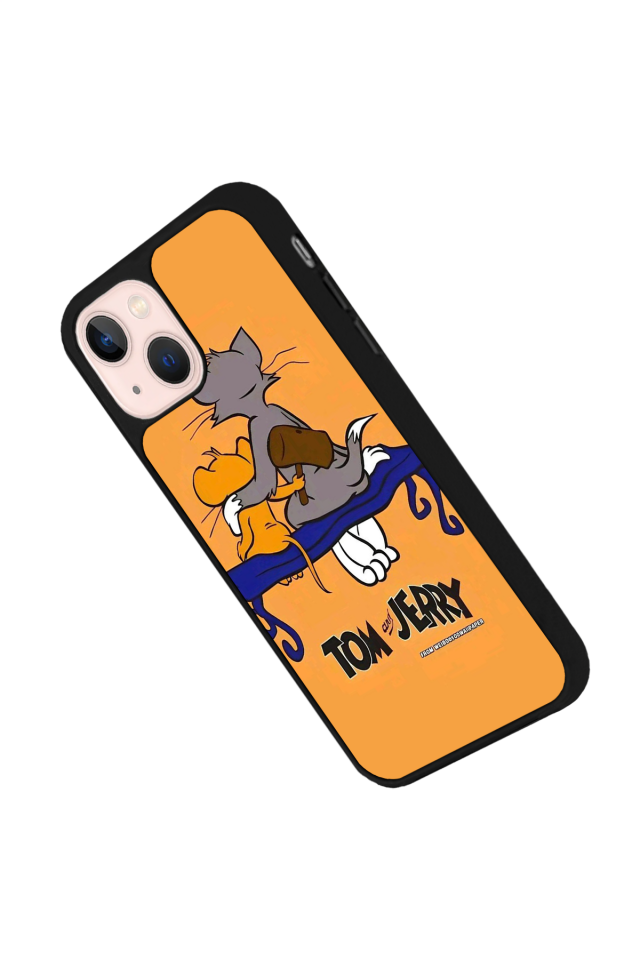 iPhone 15 Plus Uyumlu Tom And Jerry Tasarımlı Glossy Premium Kılıf