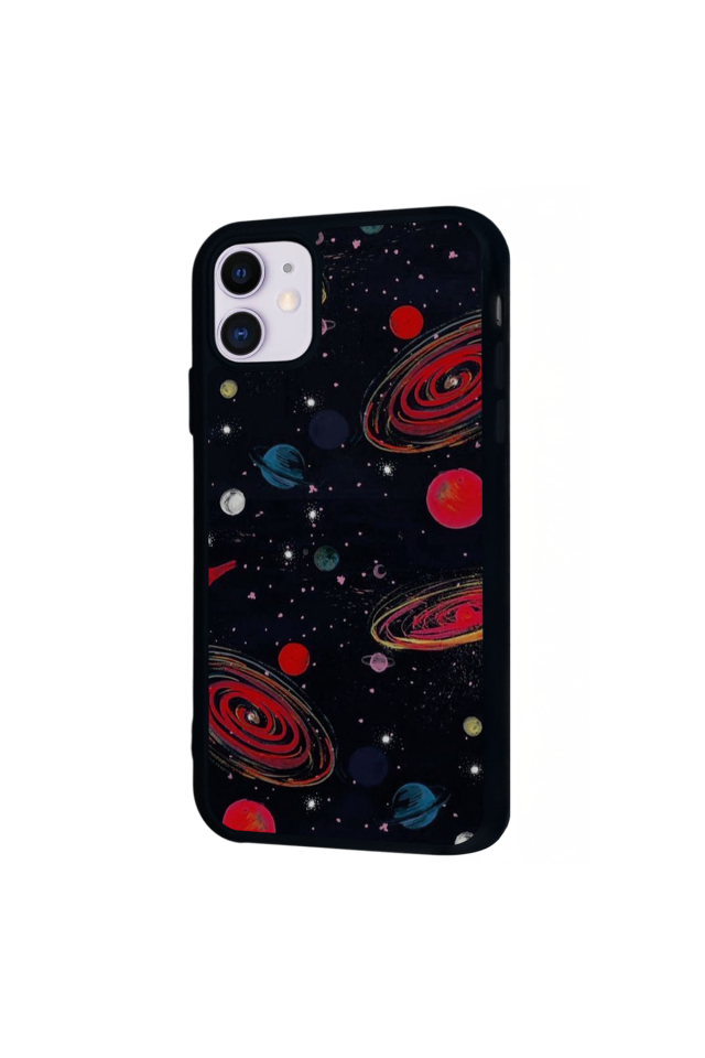 iPhone 11 Uyumlu Uzay Tasarımlı Glossy Premium Kılıf