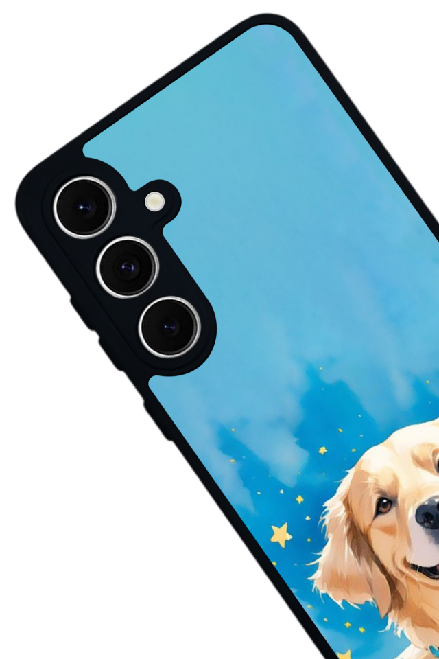 Samsung Galaxy S24 FE Uyumlu Golden Kopek Tasarımlı Glossy Premium Kılıf
