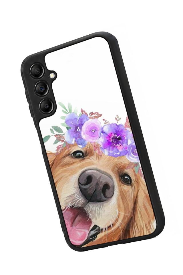 Samsung Galaxy A14 Uyumlu Golden Kopek Tasarımlı Glossy Premium Kılıf