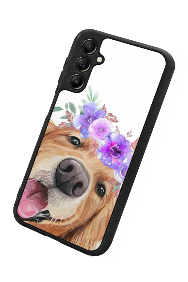 Samsung Galaxy A14 Uyumlu Golden Kopek Tasarımlı Glossy Premium Kılıf