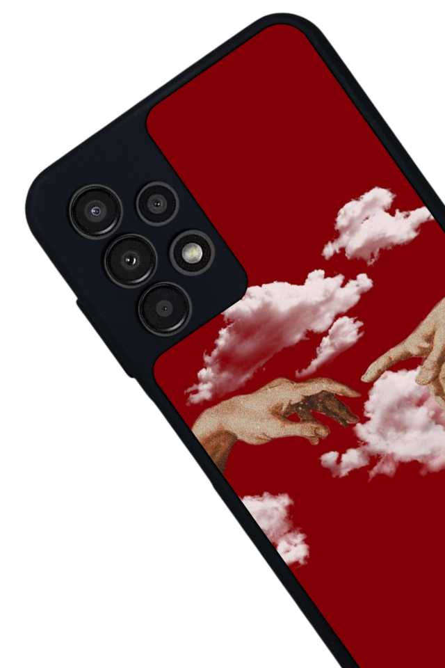 Samsung Galaxy A13 Uyumlu Kirmizi Tasarımlı Glossy Premium Kılıf
