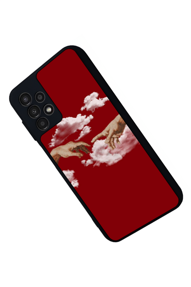 Samsung Galaxy A13 Uyumlu Kirmizi Tasarımlı Glossy Premium Kılıf
