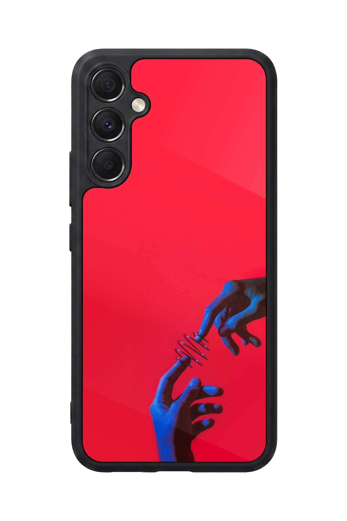 Samsung Galaxy M34 Uyumlu Kirmizi Tasarımlı Glossy Premium Kılıf