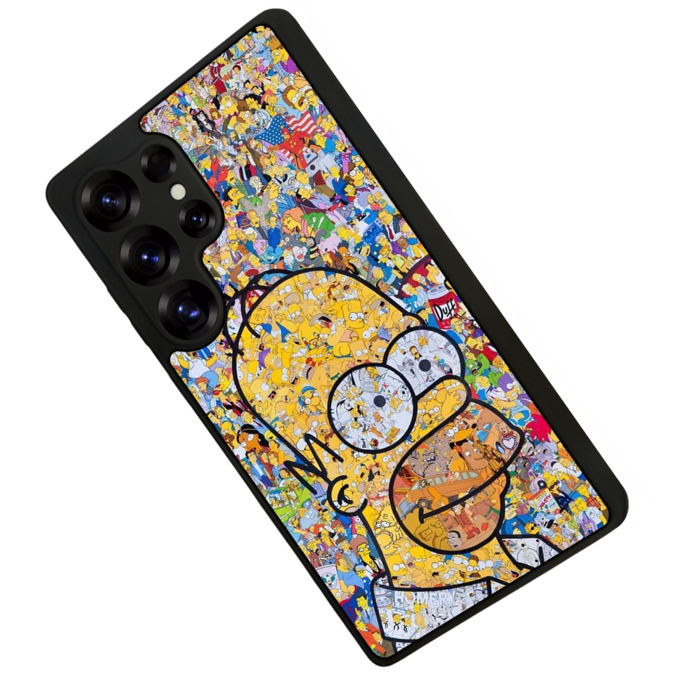 Samsung Galaxy S25 Ultra Uyumlu The Simpsons Tasarımlı Glossy Premium Kılıf