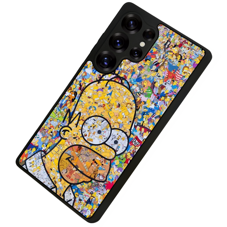 Samsung Galaxy S25 Ultra Uyumlu The Simpsons Tasarımlı Glossy Premium Kılıf