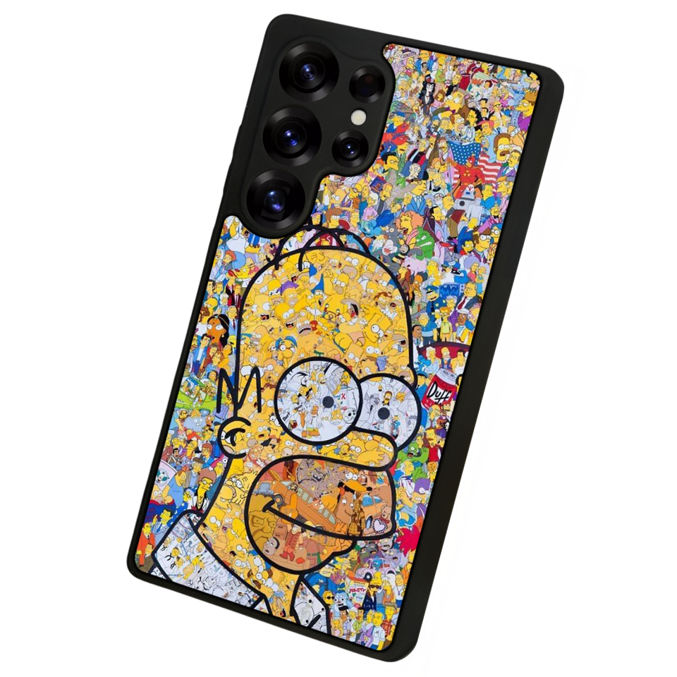 Samsung Galaxy S25 Ultra Uyumlu The Simpsons Tasarımlı Glossy Premium Kılıf