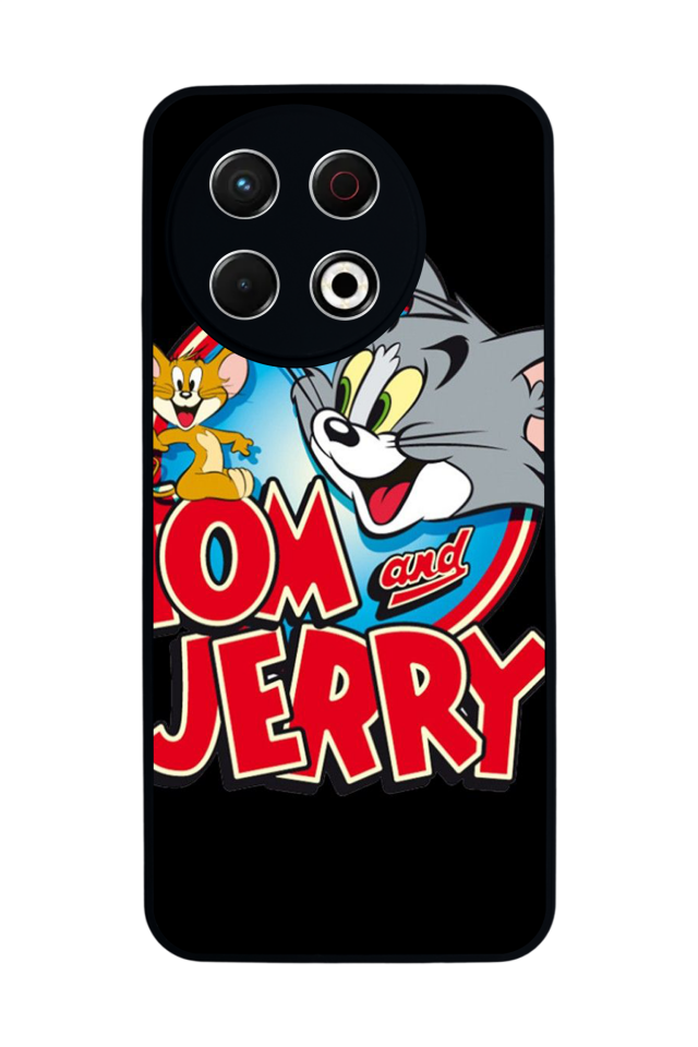 Tecno Spark 30 Pro Uyumlu Tom And Jerry Tasarımlı Glossy Premium Kılıf