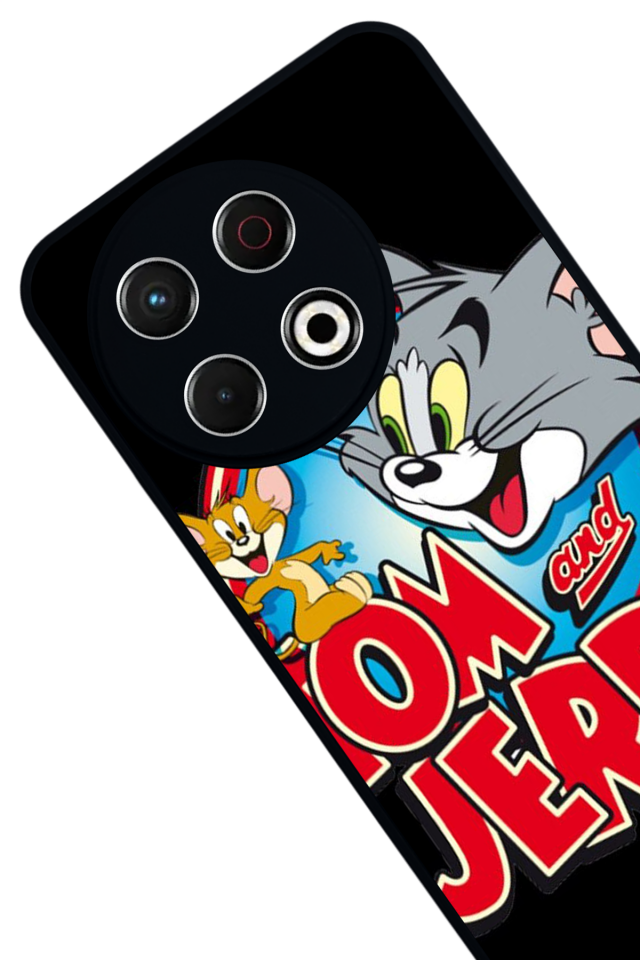 Tecno Spark 30 Pro Uyumlu Tom And Jerry Tasarımlı Glossy Premium Kılıf