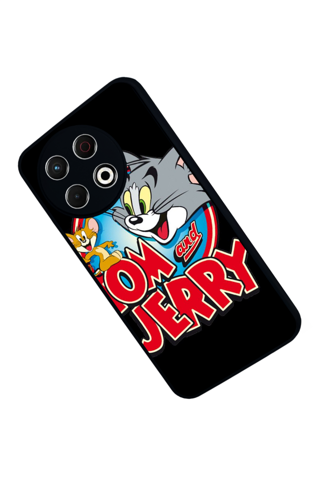 Tecno Spark 30 Pro Uyumlu Tom And Jerry Tasarımlı Glossy Premium Kılıf