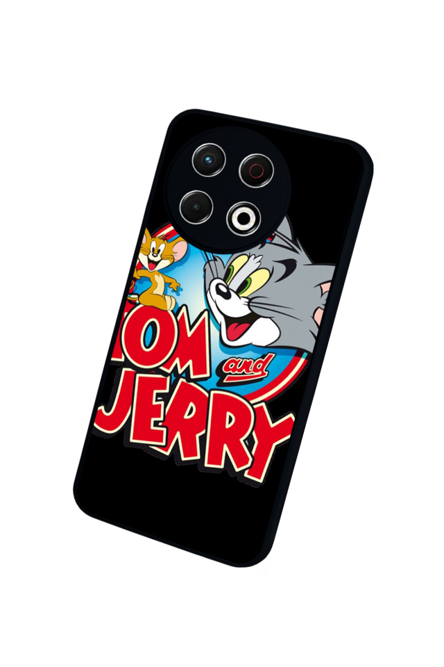 Tecno Spark 30 Pro Uyumlu Tom And Jerry Tasarımlı Glossy Premium Kılıf