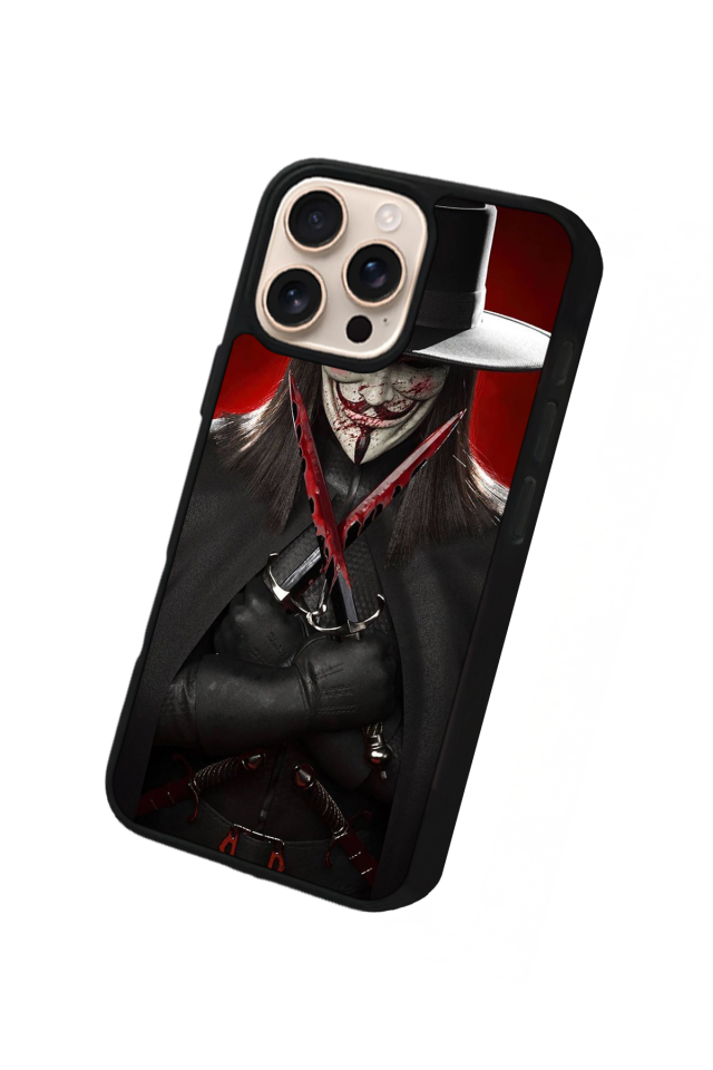 iPhone 16 Pro Max Uyumlu Vendetta Tasarımlı Glossy Premium Kılıf