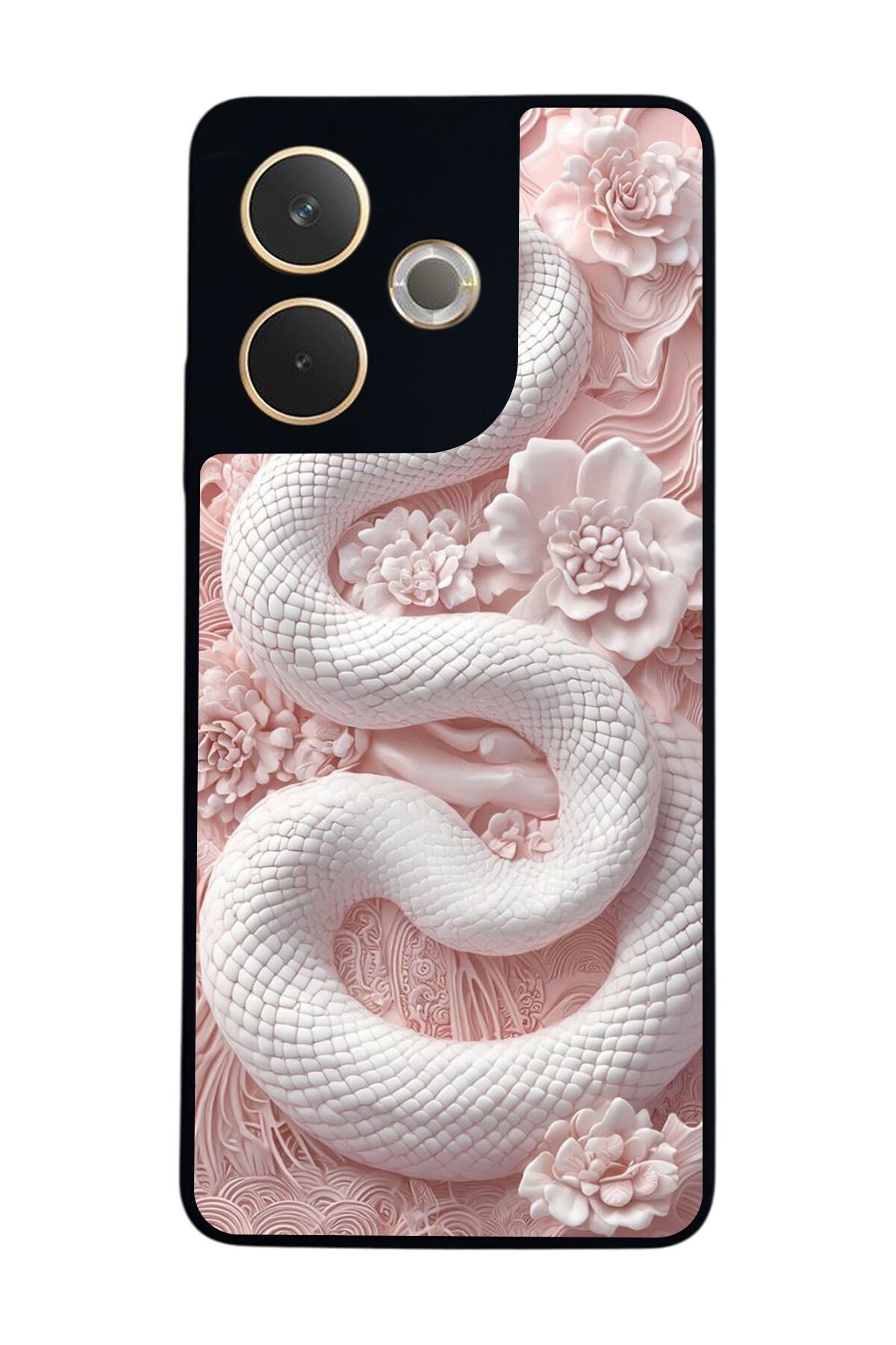 Oppo A5 Pro Uyumlu Yılan Tasarımlı Glossy Premium Kılıf