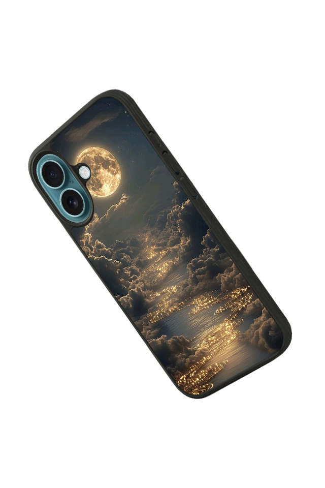iPhone 16 Uyumlu Ay Tasarımlı Glossy Premium Kılıf