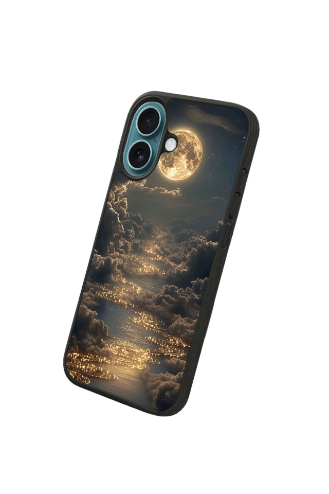 iPhone 16 Uyumlu Ay Tasarımlı Glossy Premium Kılıf