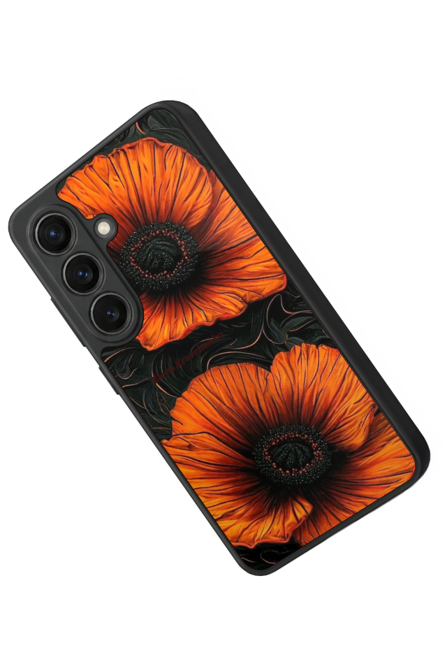 Samsung Galaxy S26 Uyumlu Botanik Tasarımlı Glossy Premium Kılıf