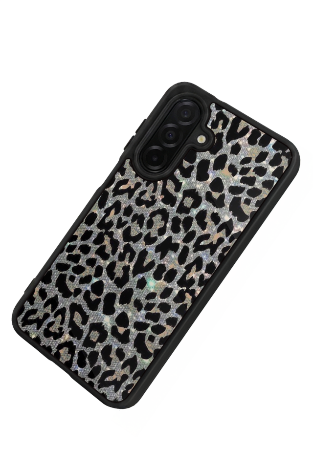 Samsung Galaxy A56 Uyumlu Hologram Leopar Tasarımlı Glossy Premium Kılıf