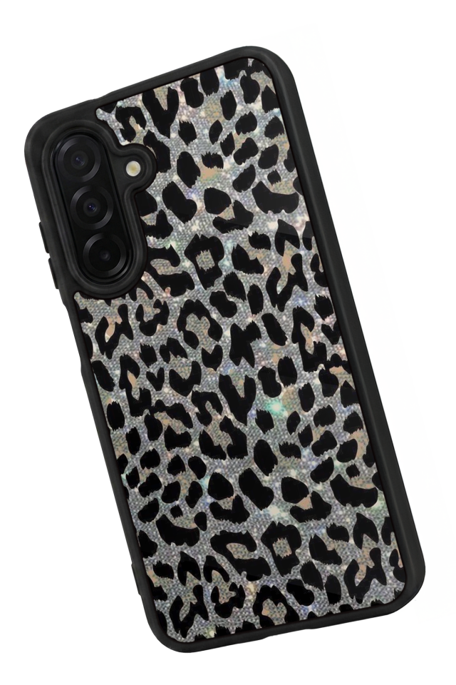 Samsung Galaxy A56 Uyumlu Hologram Leopar Tasarımlı Glossy Premium Kılıf