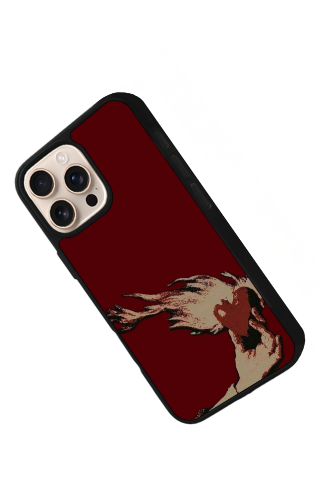 iPhone 14 Pro Uyumlu Kalp Love Tasarımlı Glossy Premium Kılıf