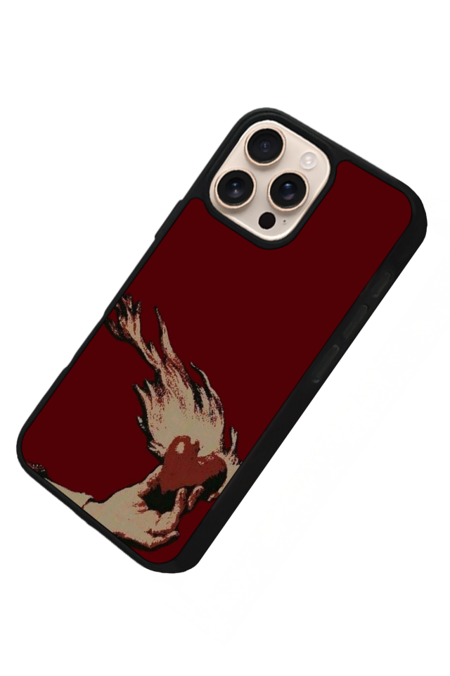 iPhone 14 Pro Uyumlu Kalp Love Tasarımlı Glossy Premium Kılıf