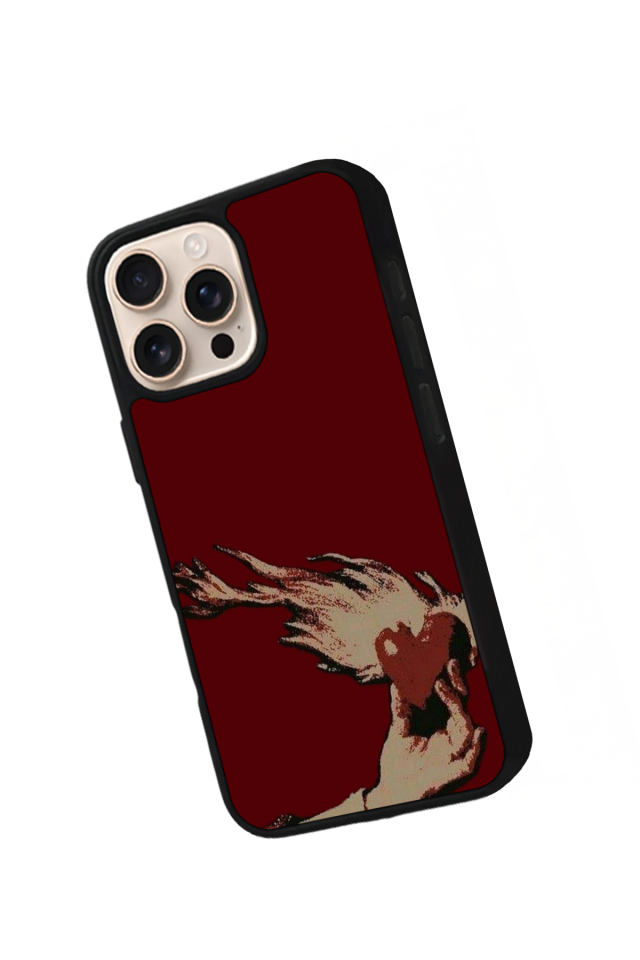 iPhone 14 Pro Uyumlu Kalp Love Tasarımlı Glossy Premium Kılıf