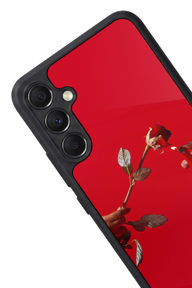 Samsung Galaxy M34 Uyumlu Kirmizi Tasarımlı Glossy Premium Kılıf