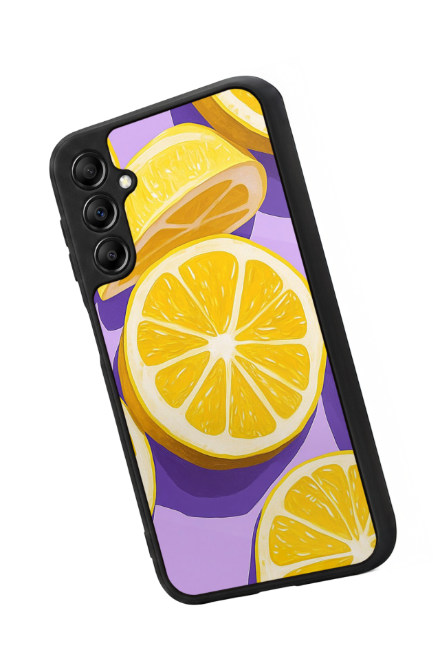 Samsung Galaxy A14 Uyumlu Limon Tasarımlı Glossy Premium Kılıf