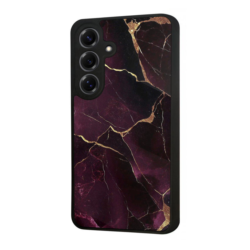Samsung Galaxy S25 Uyumlu Mermer Marble Tasarımlı Glossy Premium Kılıf
