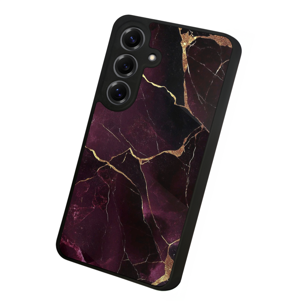 Samsung Galaxy S25 Uyumlu Mermer Marble Tasarımlı Glossy Premium Kılıf