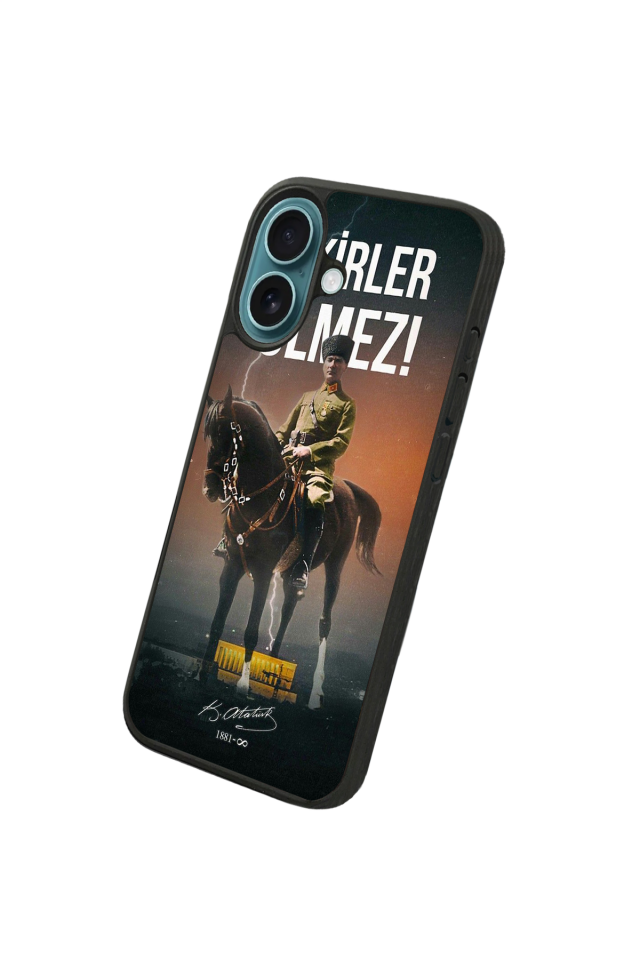 iPhone 16 Plus Uyumlu Mustafa Kemal Ataturk Tasarımlı Glossy Premium Kılıf