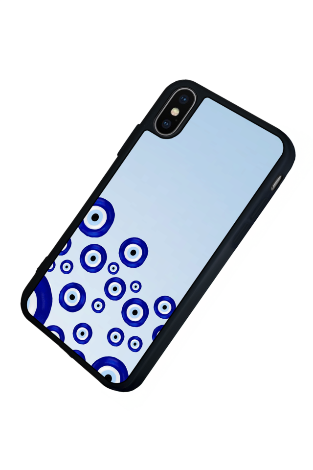 iPhone XS Max Uyumlu Nazar Tasarımlı Glossy Premium Kılıf